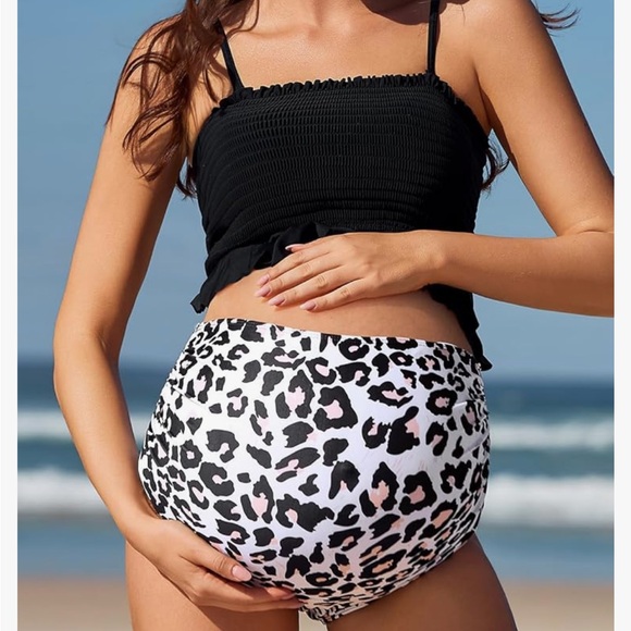 Summer Mae Maternity High-Waist Swimsuit - Picture 4 of 7